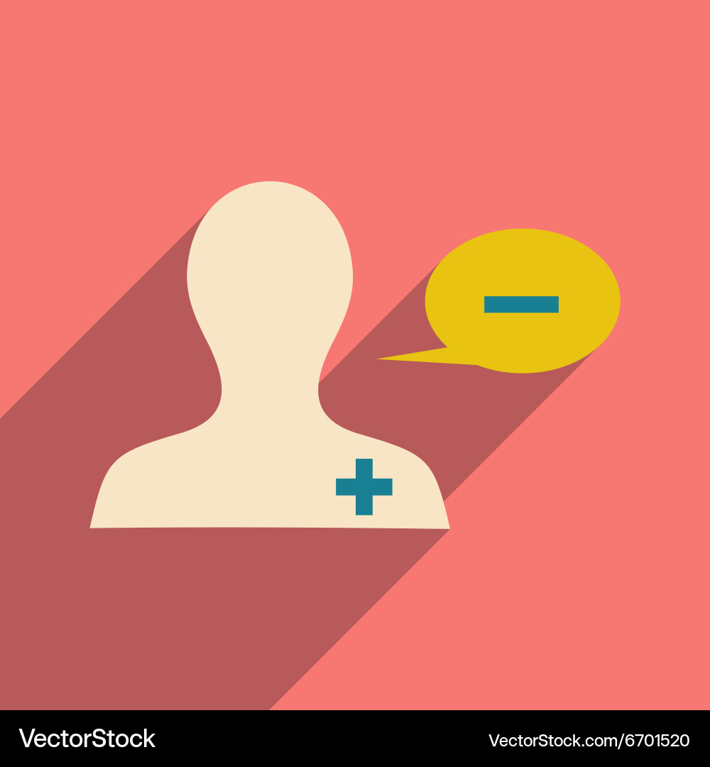 Flat with shadow icon and mobile application Vector Image