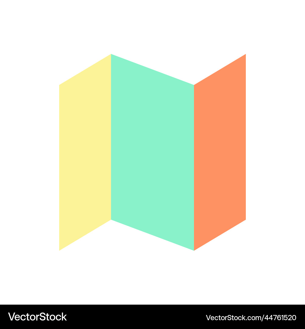 Folding brochure flat color ui icon Folding brochure flat color ui icon vector image