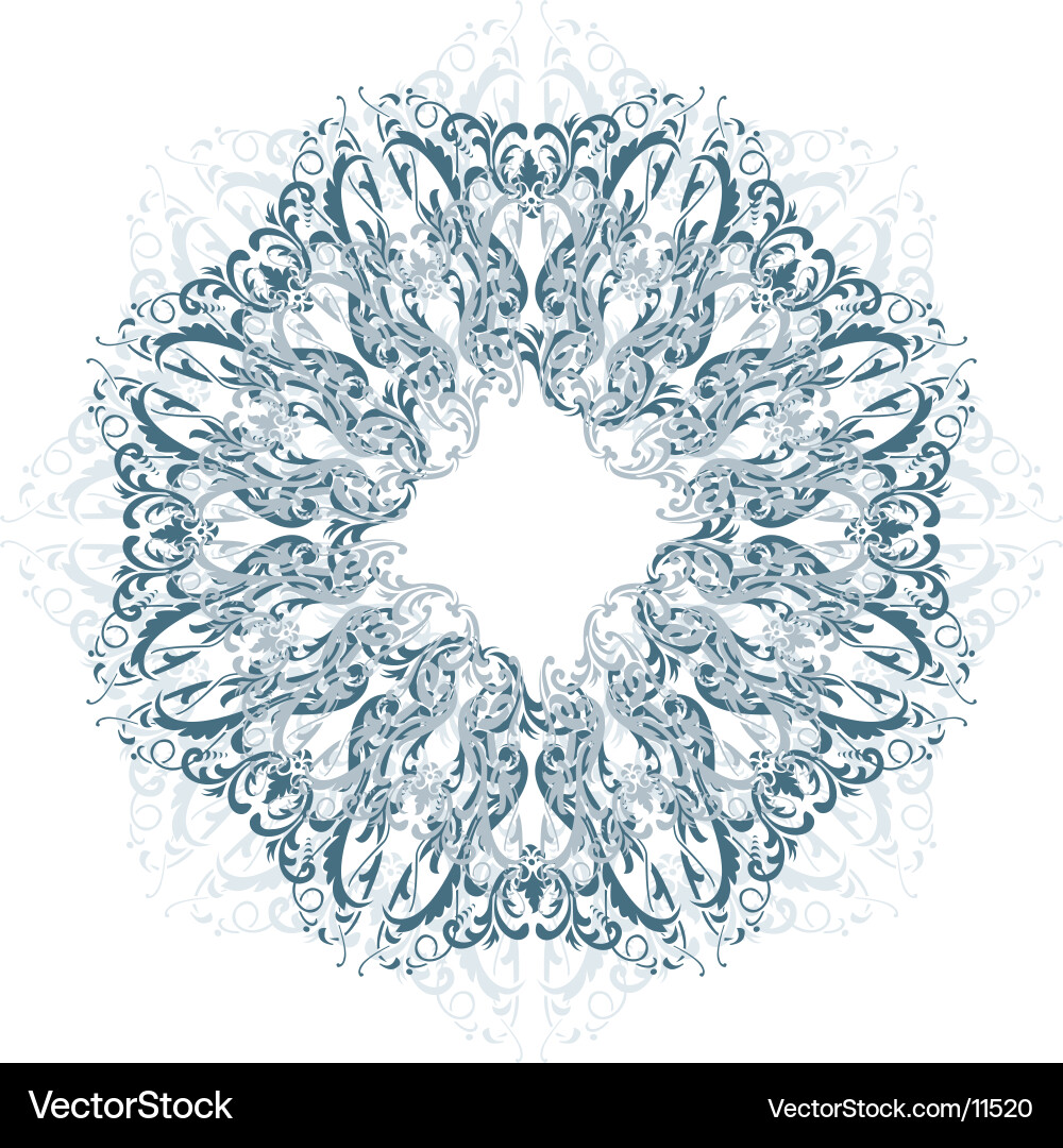 Intricate Floral Scroll Pattern Vector Image