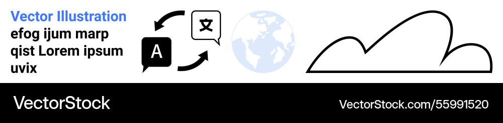 Language translation tools with global Language translation tools with global vector image