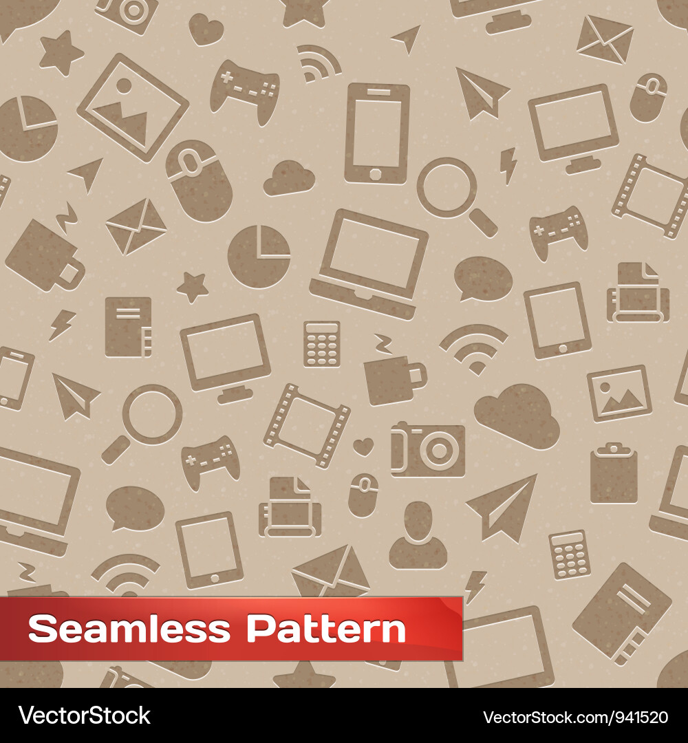 Modern Media Pattern Vector Image