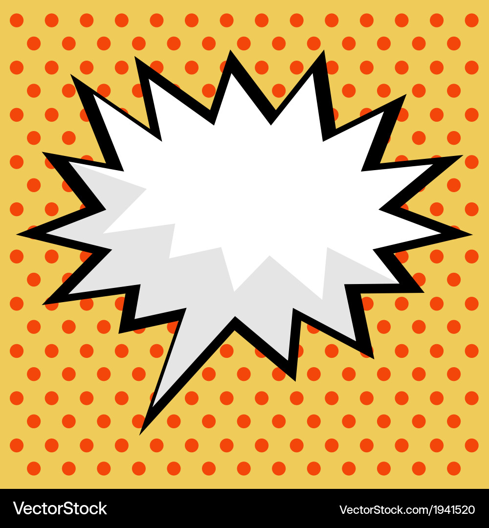 Pop art comic speech bubble Royalty Free Vector Image