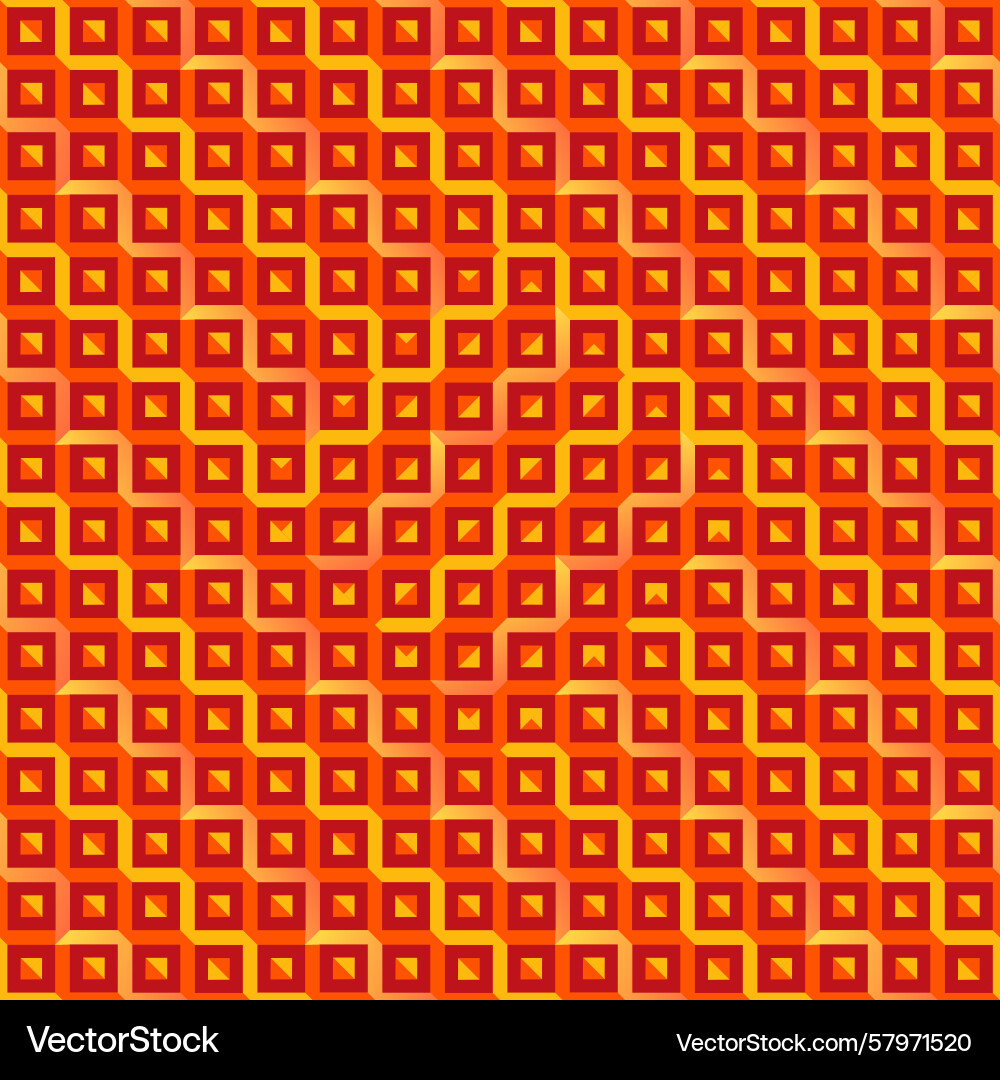Seamless abstract geometric pattern in orange Vector Image