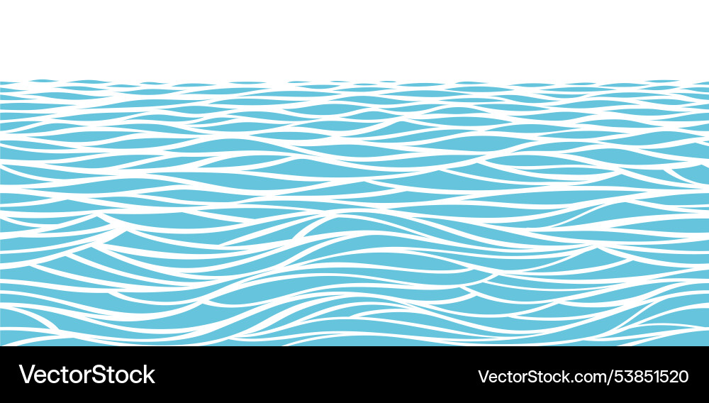 Seamless beautiful waves Royalty Free Vector Image