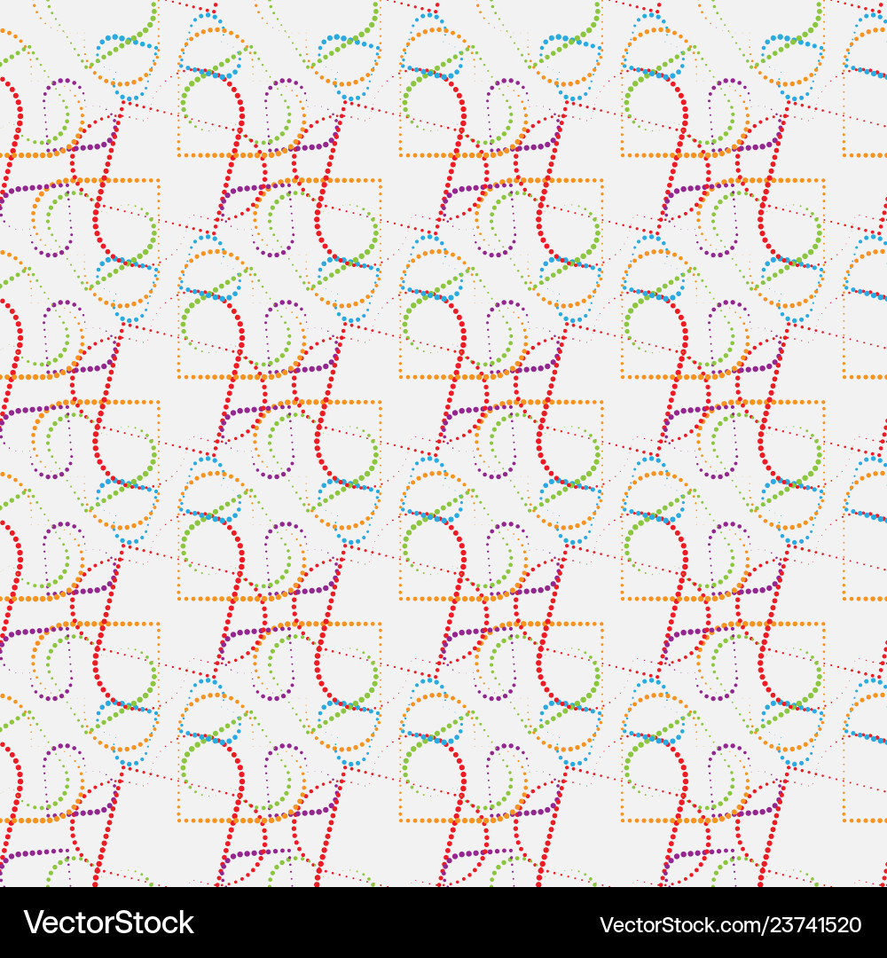 Seamless neon print nk points circles lines dots Seamless neon print nk points circles lines dots Vector Image