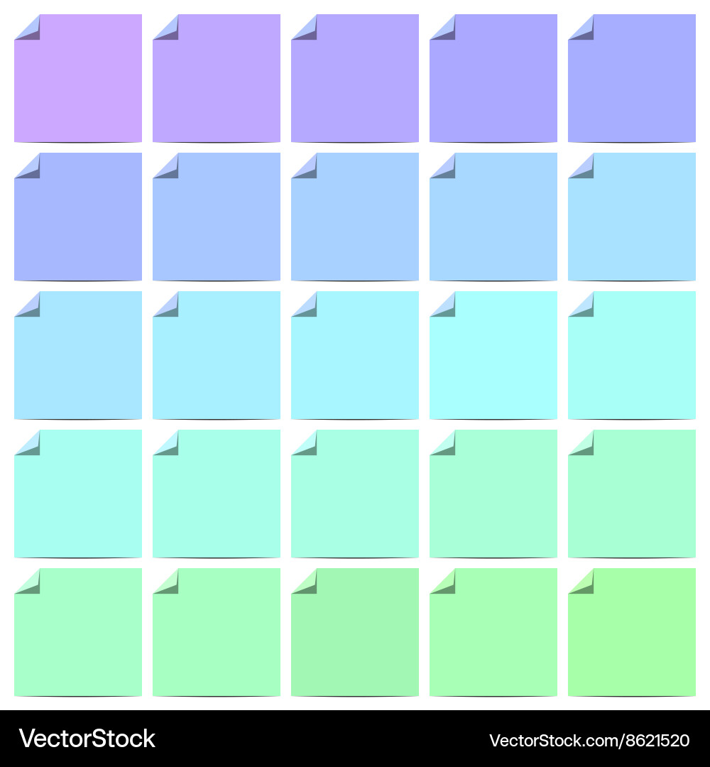 Set of color labels with folded corner Vector Image