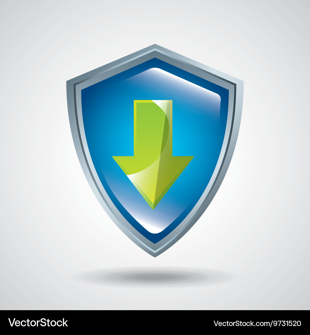 Shield icon security system design Vector Image