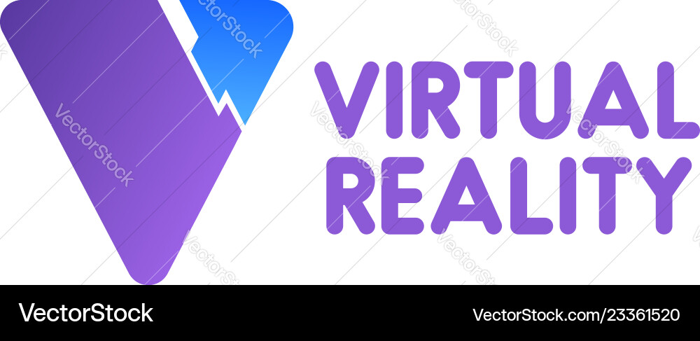 Sign virtual reality vector image