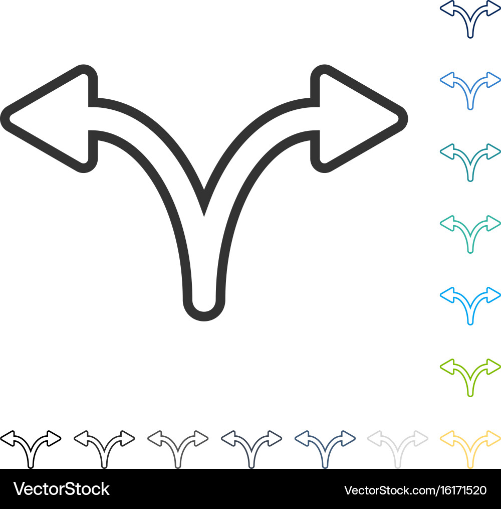 Split arrow left right icon Vector Image