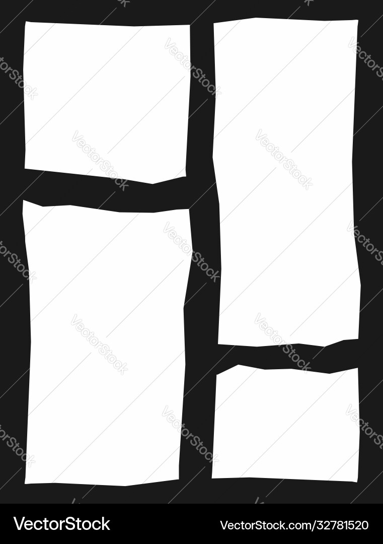 Template with uneven edges for vertical photo Template with uneven edges for vertical photo vector image