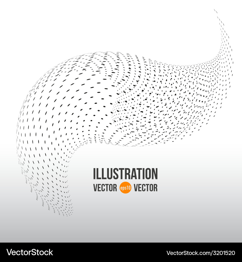 Wavy abstract background with circles Vector Image