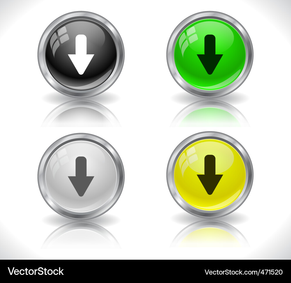 Web design buttons vector image