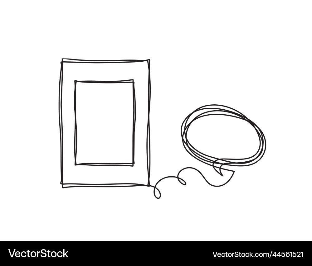 Abstract picture frame with comment as continuous Abstract picture frame with comment as continuous Vector Image
