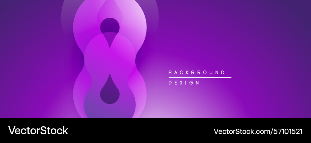 Abstract purple design features overlapping Vector Image