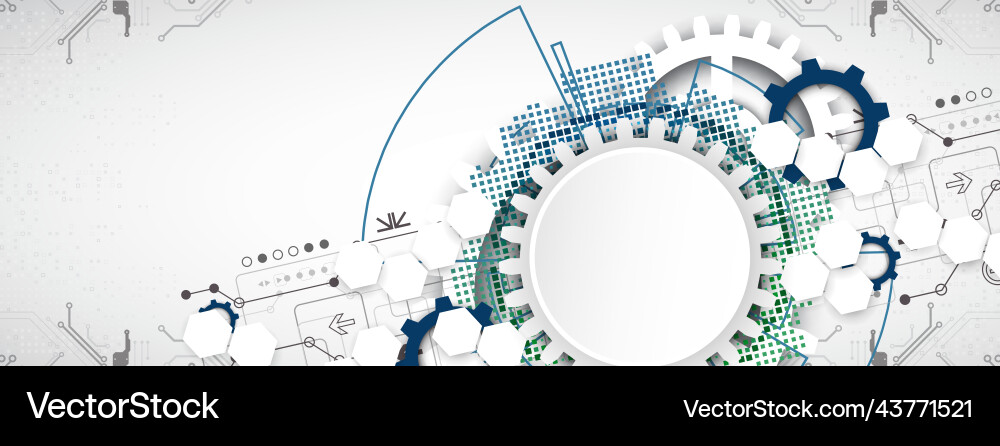 Abstract technology concept high computer color Vector Image