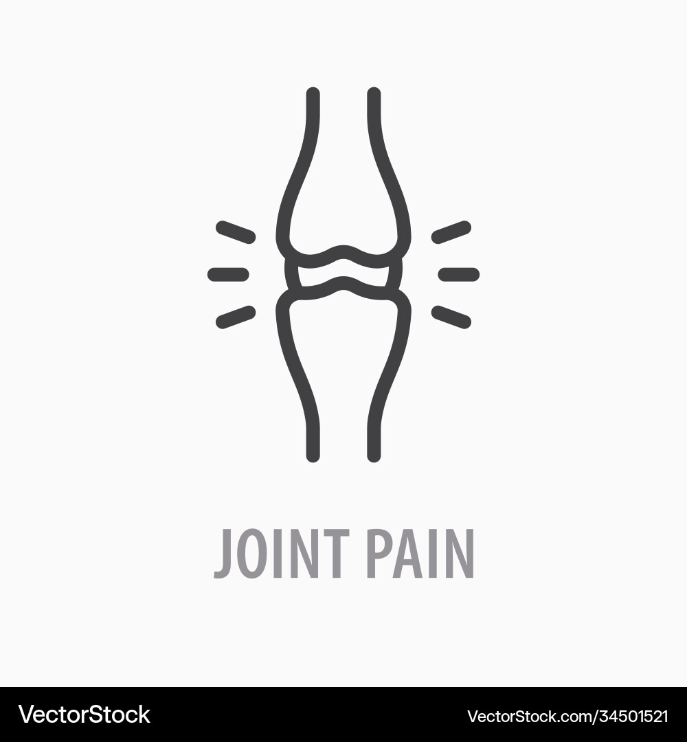 Arthritis Linie Icon auf weißem Hintergrund Arthritis Linie Icon auf weißem Hintergrund vektorbild