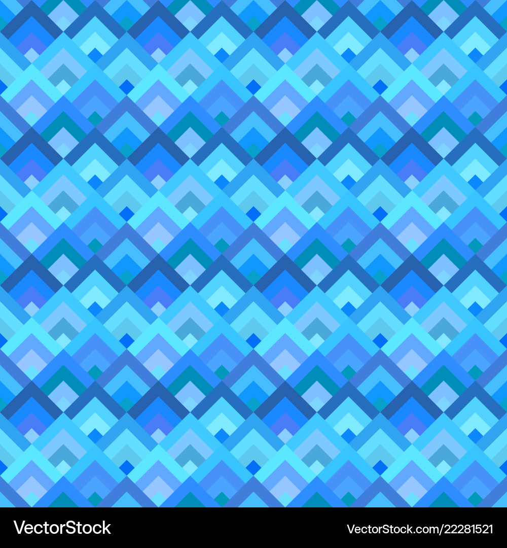 Blue abstract seamless diagonal shape pattern vector image