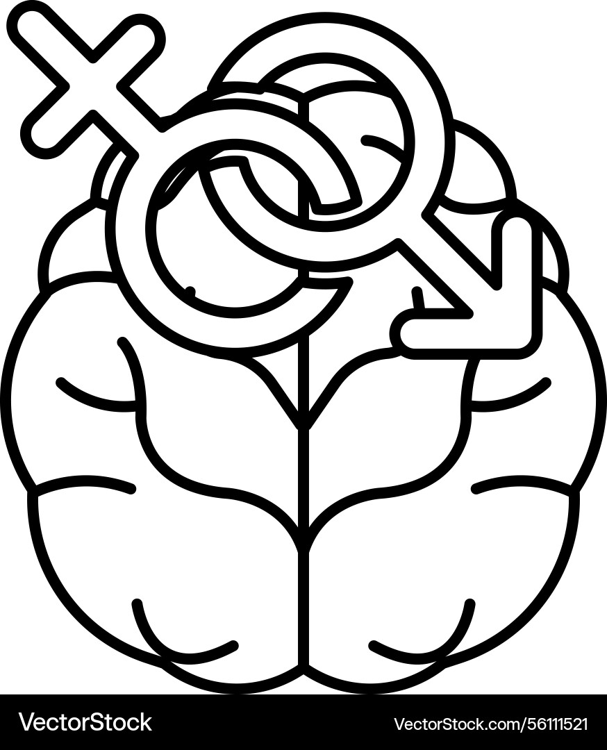 Brain with a arrow pointing to the right Brain with a arrow pointing to the right vector image
