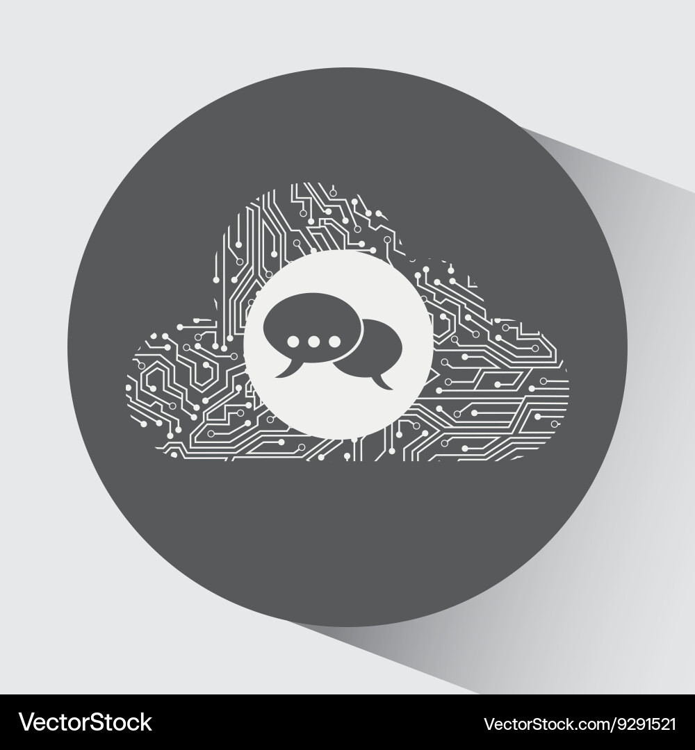 Cloud computing design vector image