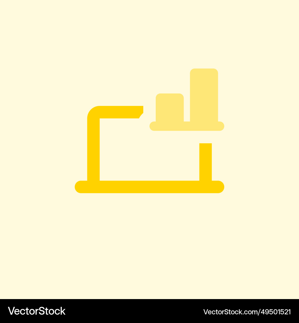 Compact visual data on laptop screen vector image