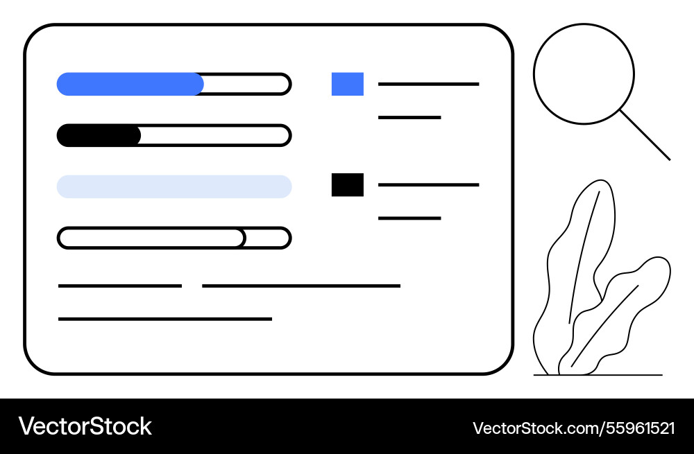 Data progress visualization with bars Data progress visualization with bars vector image