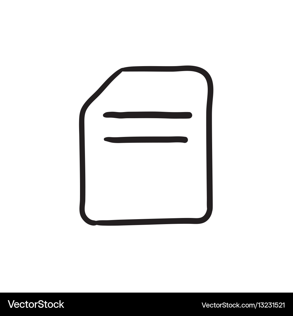 Document sketch icon Vector Image