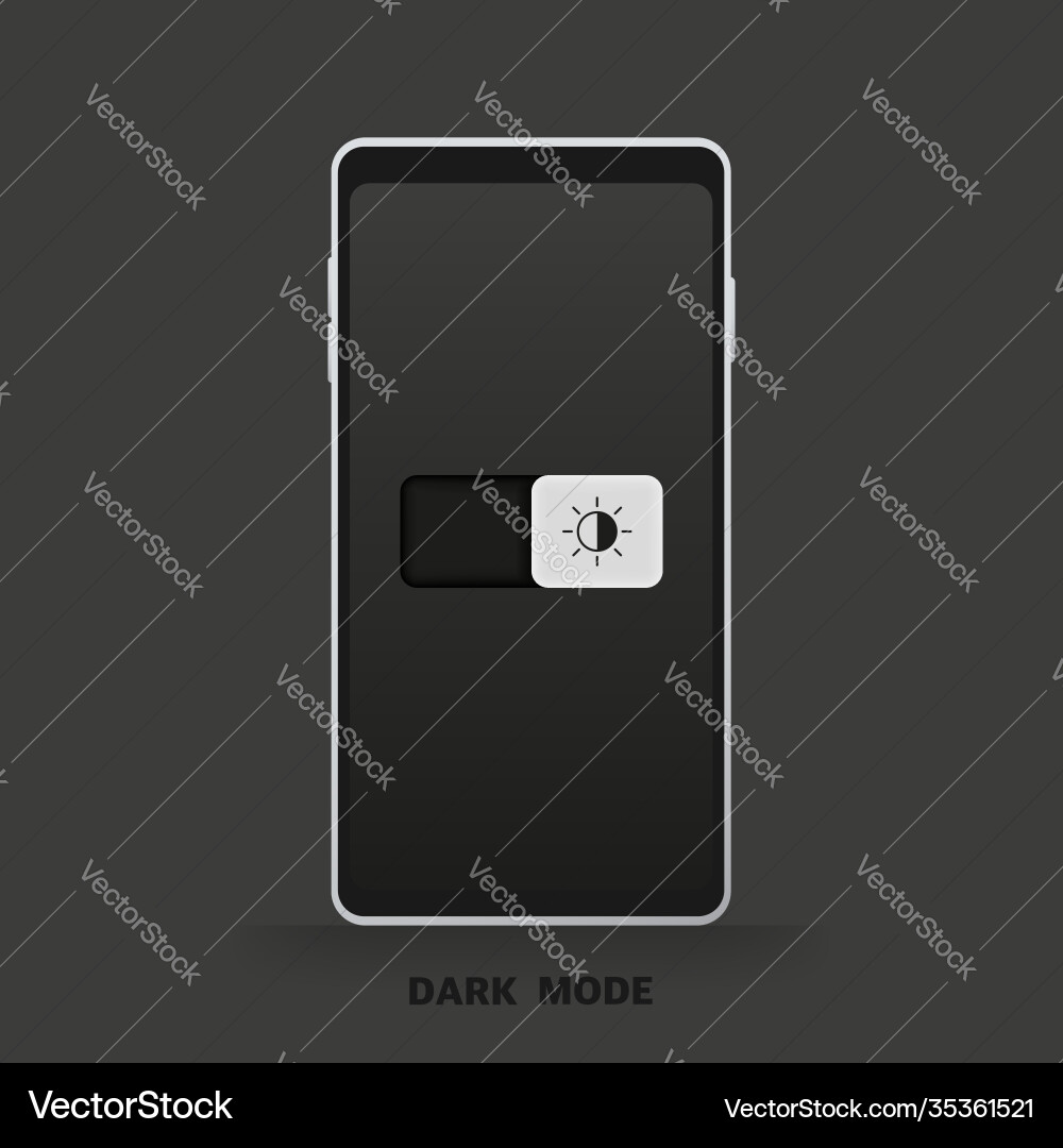 Flat switch bubble slide button for dark mode Flat switch bubble slide button for dark mode vector image