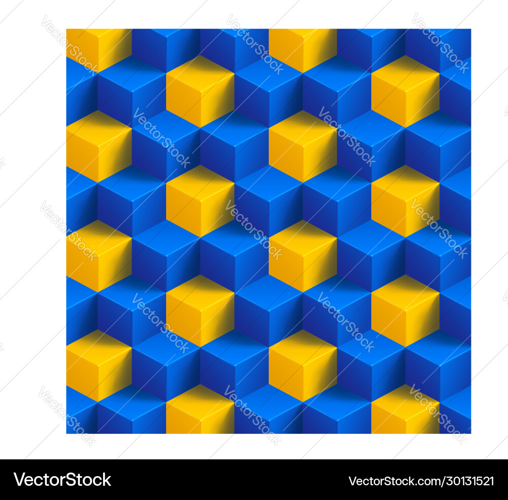 Geometric Cube Pattern vector image