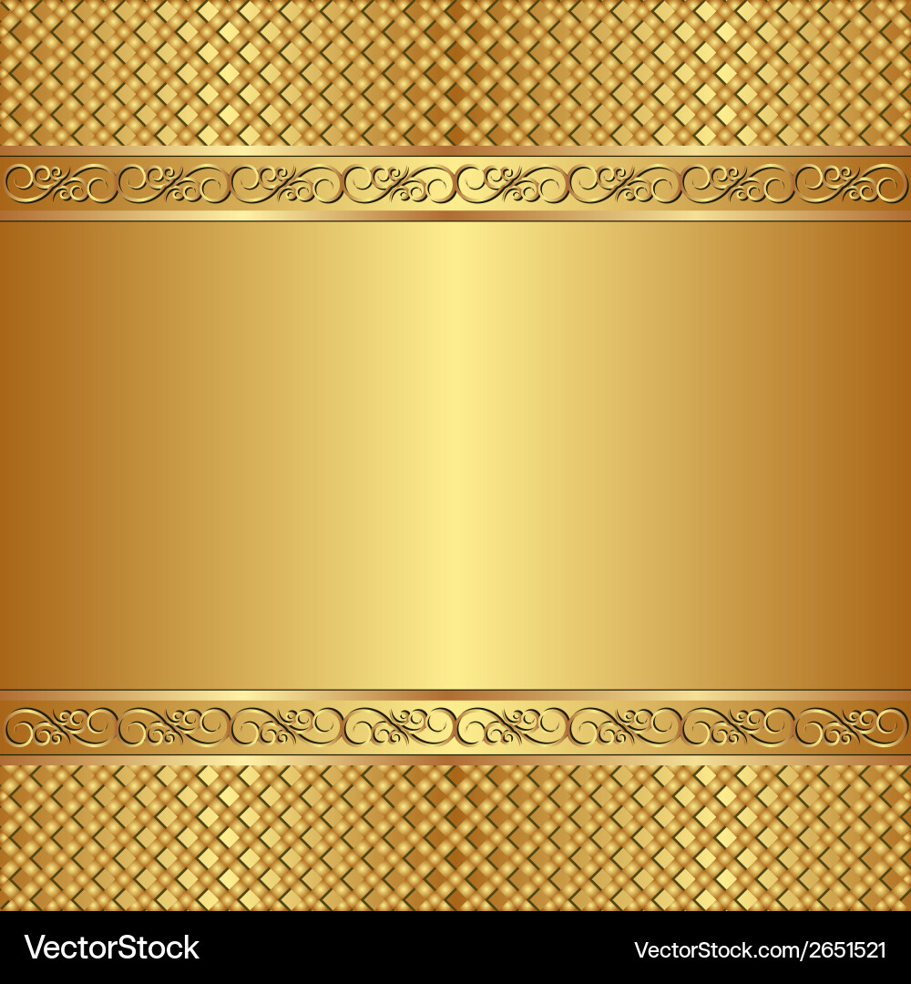 Golden background vector image