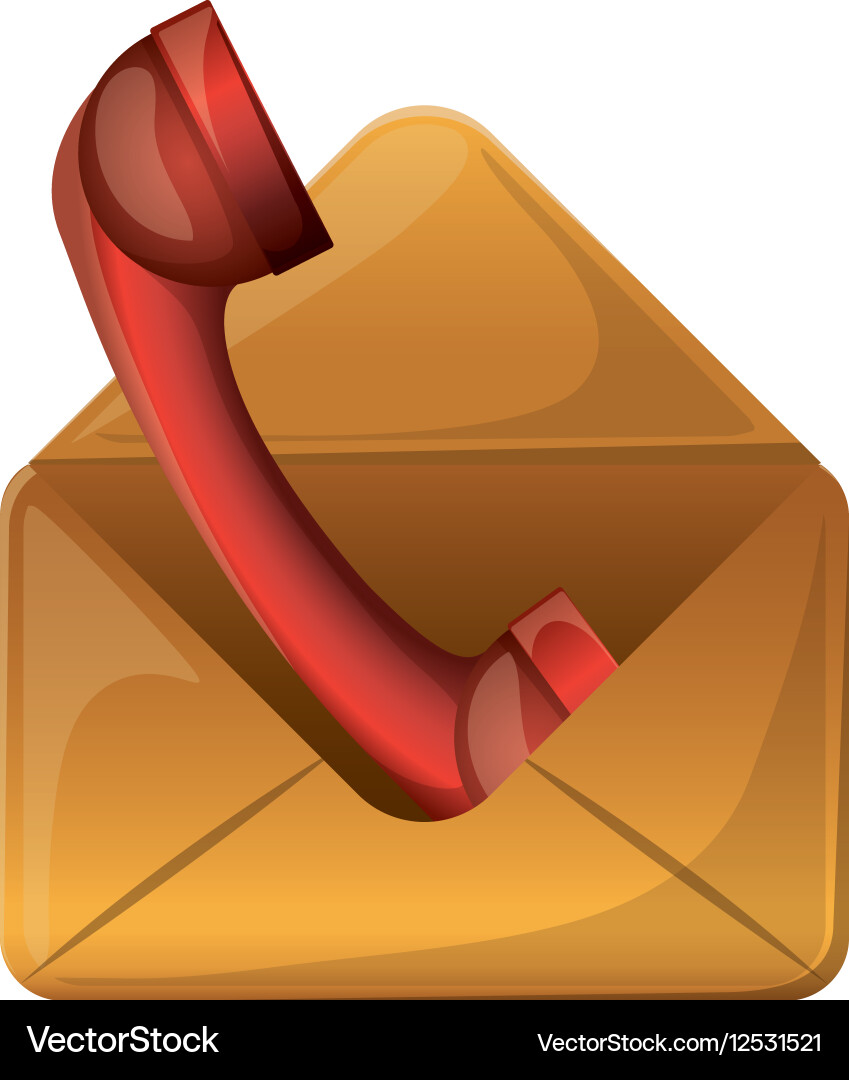 Isolated envelope and phone design Vector Image