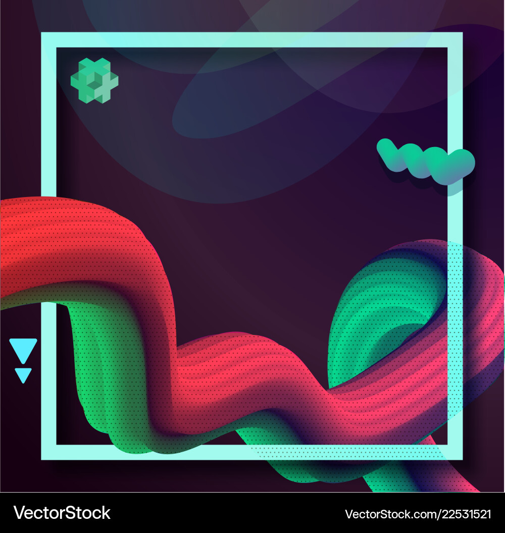 Liquid wave 3d colorful abstract background Vector Image