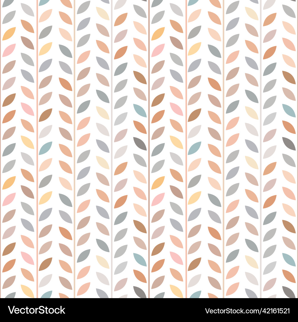 Modern leaf pattern seamless botanical print vector image