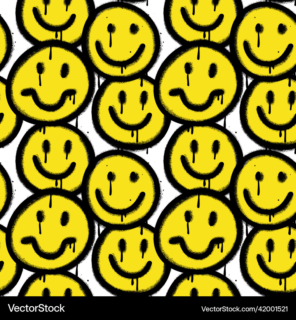 Nahtloses Muster mit Lächeln Emoji trendy endlos Nahtloses Muster mit Lächeln Emoji trendy endlos vektorbild