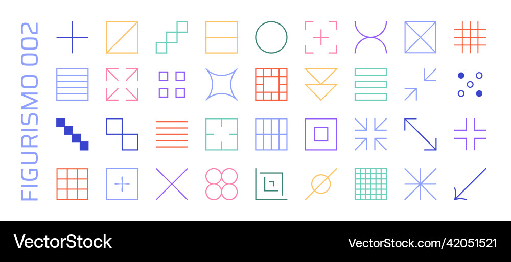 Satz von abstrakten geometrischen linearen Icons Satz von abstrakten geometrischen linearen Icons vektorbild
