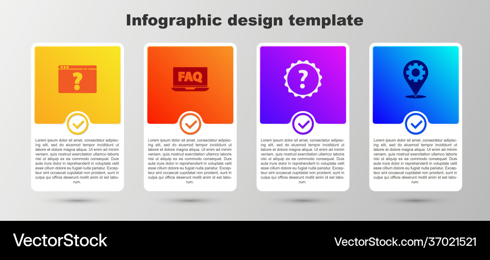 Set browser with question mark laptop and faq Set browser with question mark laptop and faq vector image