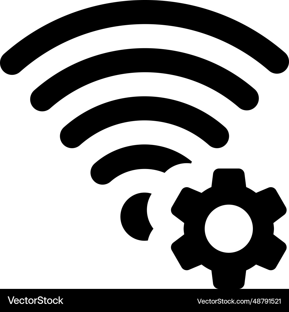 Setting up system for wireless networking Vector Image