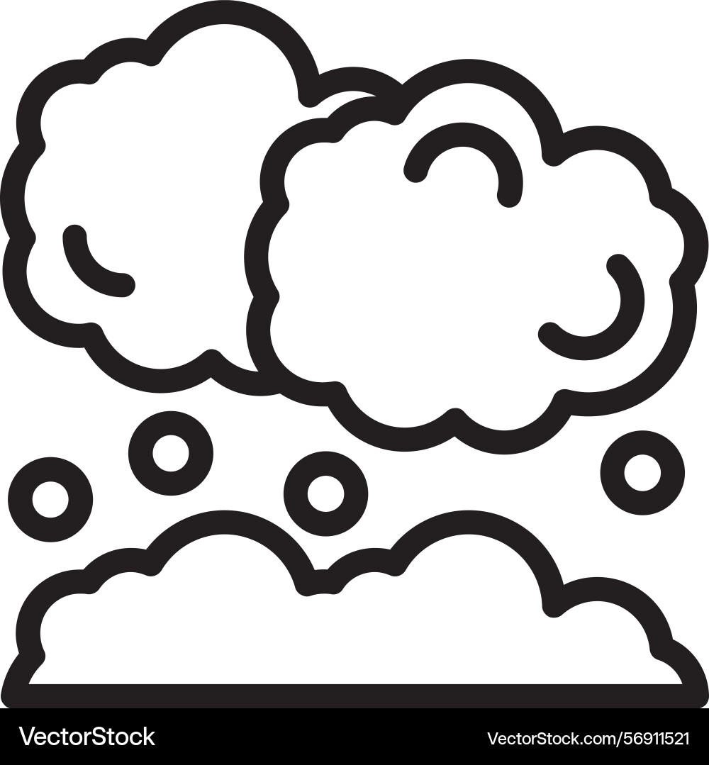 Snowdrift linear style icon design vector image