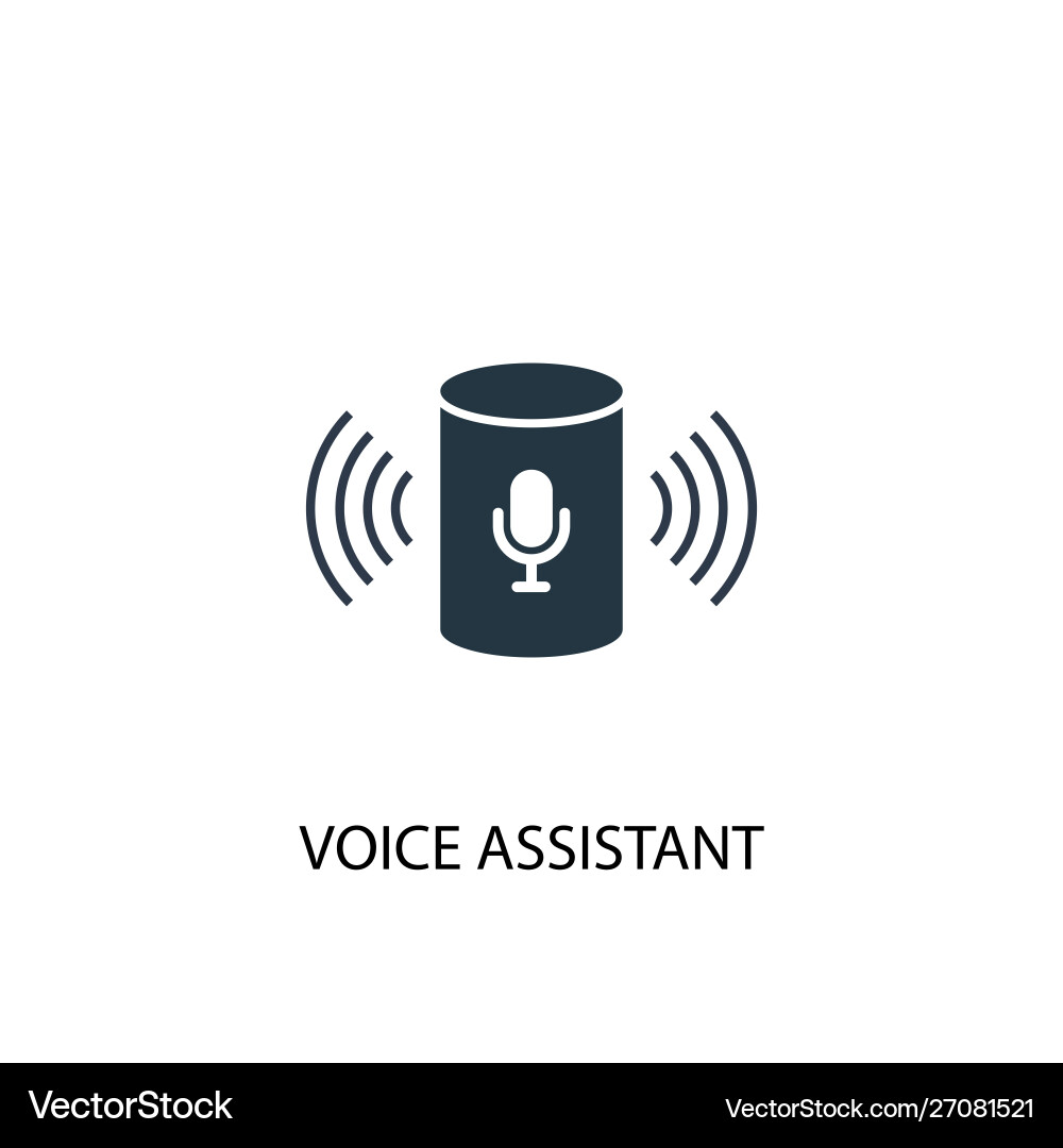Voice assistant icon simple element vector image