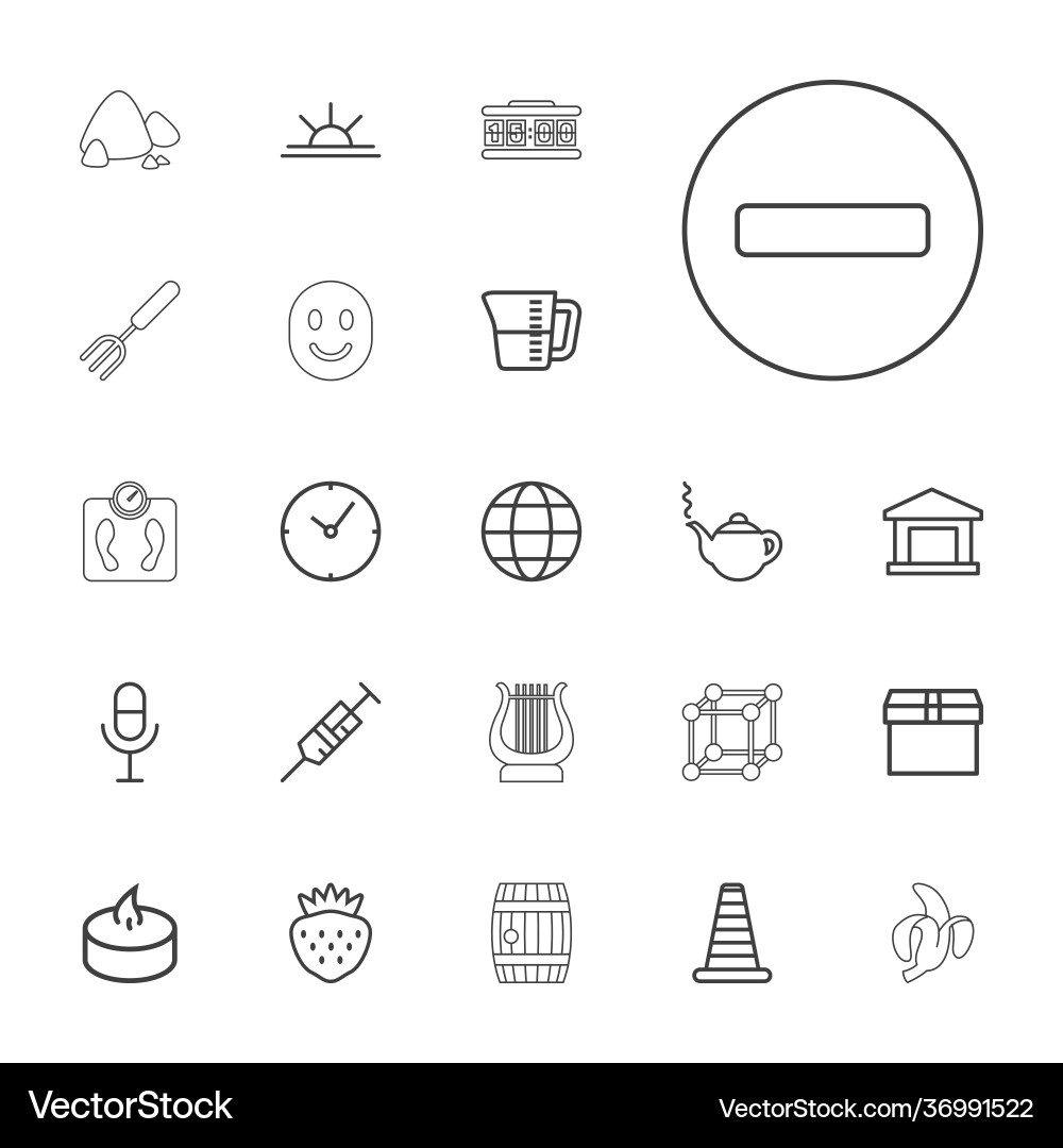 22 object icons Vector Image