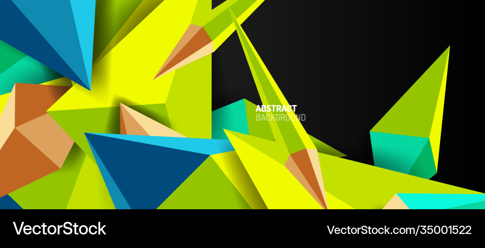 3d low poly abstract shape background Vector Image