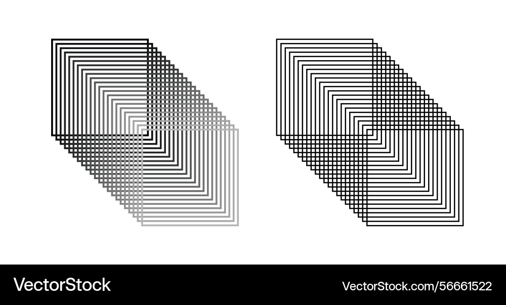 3d wireframe grayscale blend square tunnel 3d wireframe grayscale blend square tunnel Vector Image