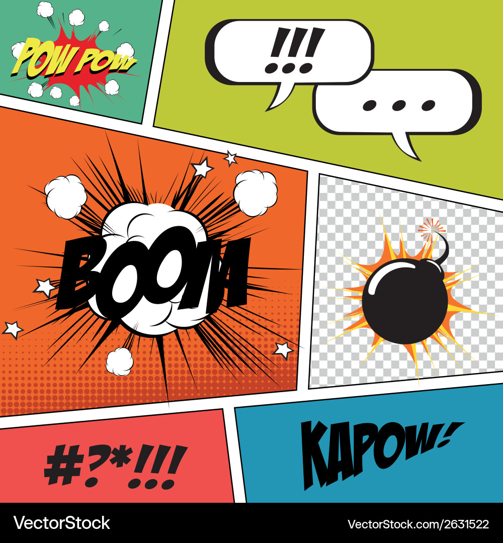 Abstract pop art objects on a special background vector image