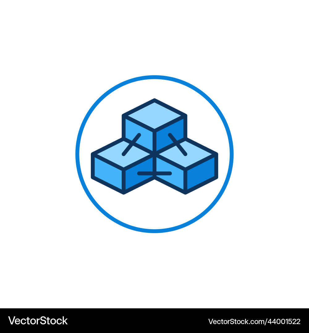 Blockchain with 3 blocks in circle concept Blockchain with 3 blocks in circle concept vector image
