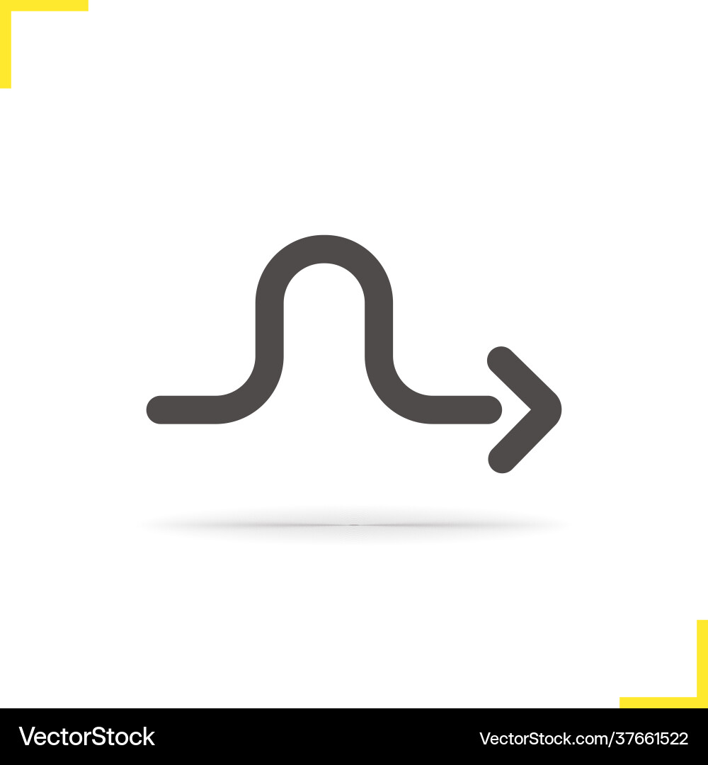 Curved Arrow Pointer vector image