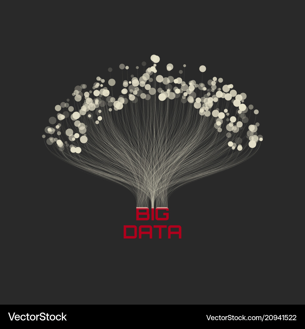 Data Network Visualization vector image