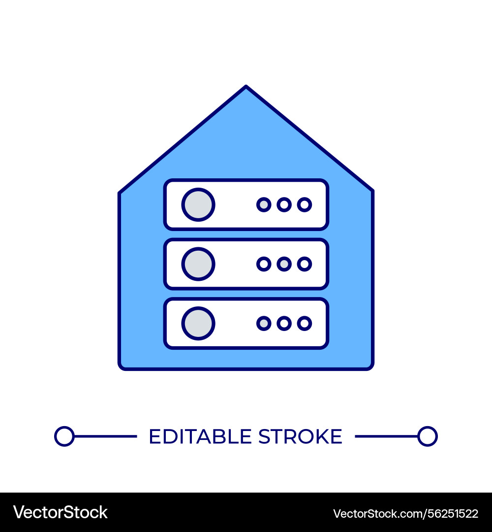 Digital data center line color icon Digital data center line color icon vector image