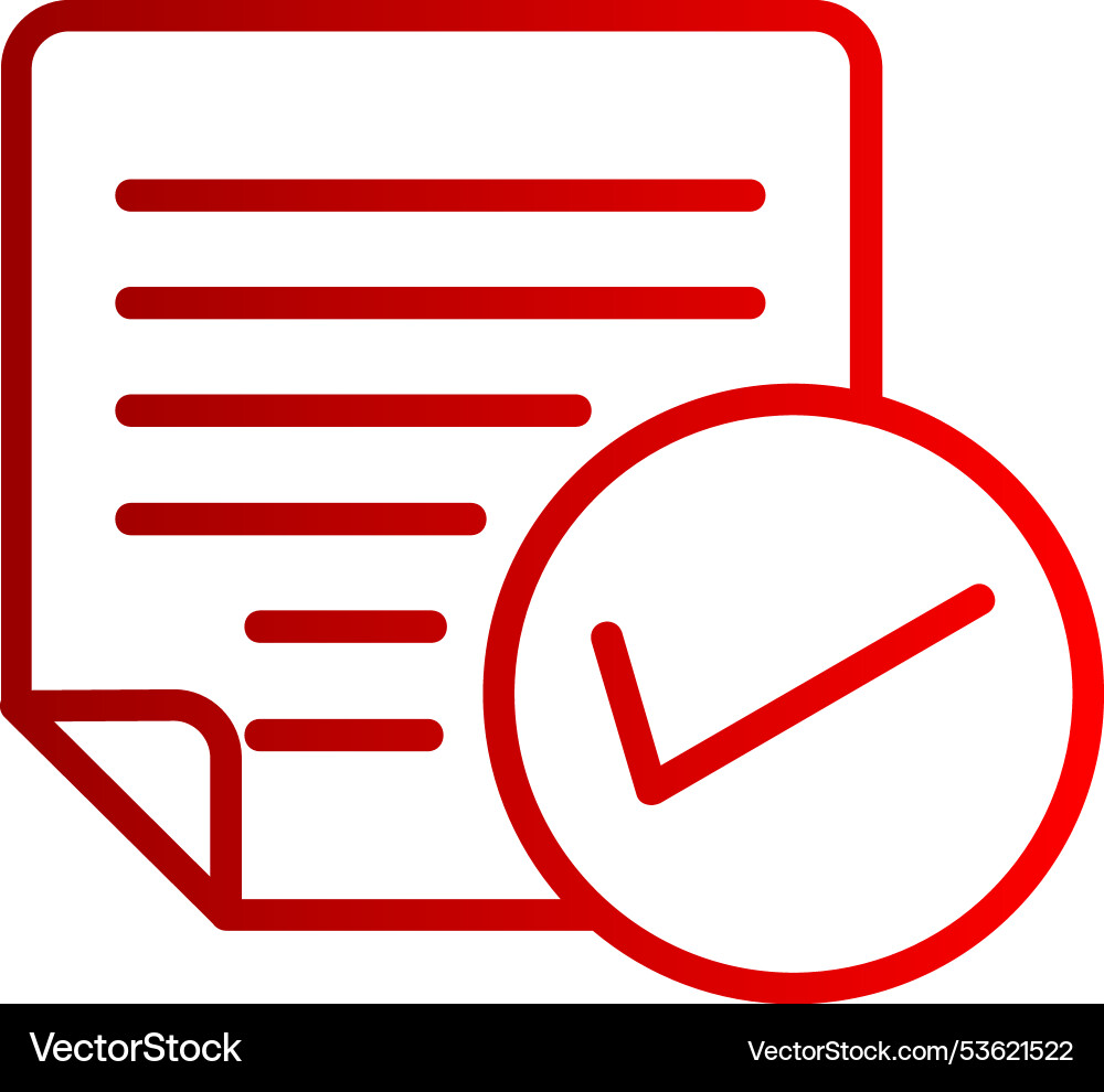 Document line gradient icon Vector Image