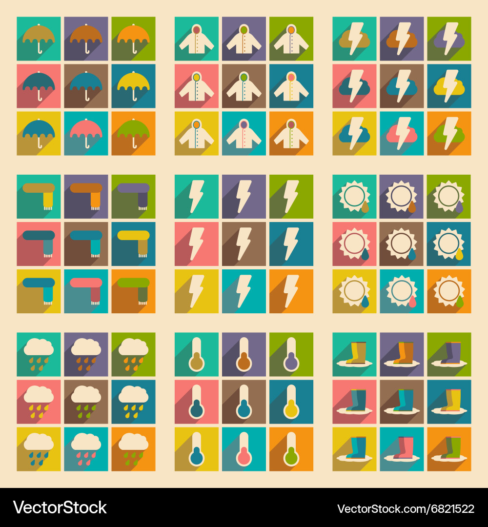Flat with shadow concept and mobile application vector image