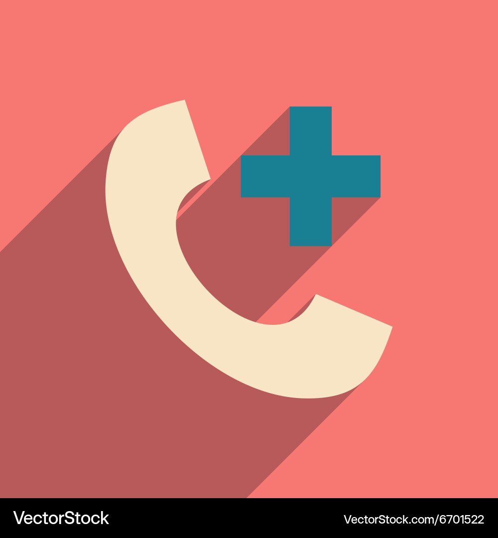 Flat with shadow icon and mobile application vector image