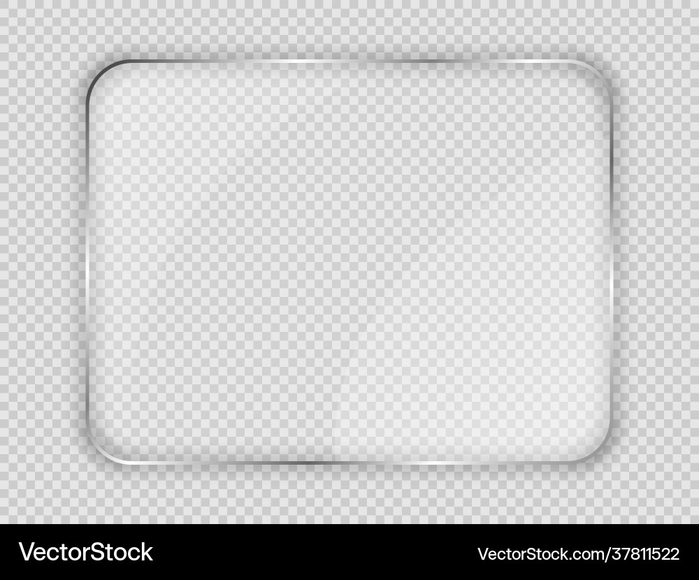 Glass plate in rounded rectangular frame Glass plate in rounded rectangular frame vector image